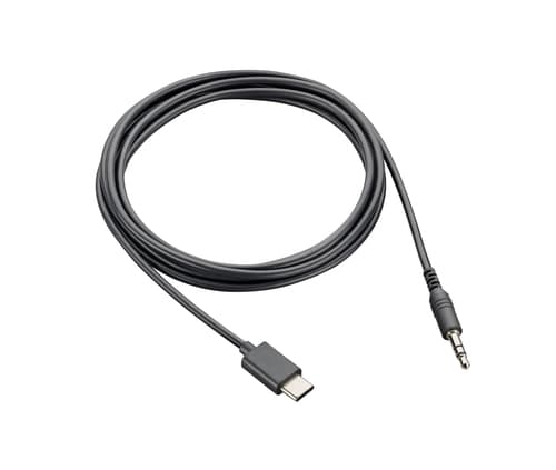 Poly - USB-C to headphone jack adapter - 24 pin USB-C male to mini-phone stereo 3.5 mm male — image 1