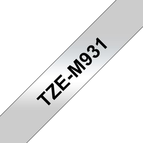 Brother TZe-M931 - Black on matte silver - Roll (1.2 cm x 8 m) 1 cassette(s) laminated tape - for Brother PT-D210, D600, H110, H200, P-Touch PT-1005, E310, P900, P-Touch Cube Plus PT-P710