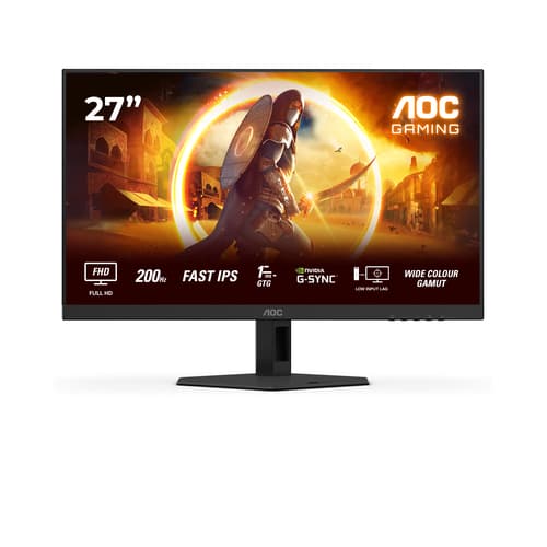 AOC Gaming 27G4HRE - LED monitor - gaming - 27" - 1920 x 1080 Full HD (1080p) @ 200 Hz - Fast IPS - 300 cd/m� - HDR10 - 0.5 ms - 2xHDMI, DisplayPort - speakers