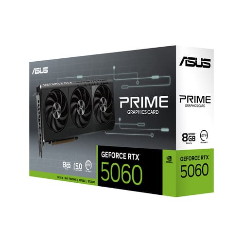 ASUS PRIME GeForce RTX 5060 8GB - Graphics card - GeForce RTX 5060 - 8 GB GDDR7 - PCI Express 5.0 - 3 x DisplayPort, HDMI — view 10