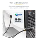 StarTech.com 1m DisplayPort 2.1 Cable, VESA-Certified, DP80 DP 2.1 Cable - DisplayPort cable - DisplayPort (M) latched to DisplayPort (M) latched - DisplayPort 2.1 - 1 m - UHBR20, HDR support, 16K60hz support, 8K85Hz support, 4K240Hz support, 1440p support 240Hz, up to 80 Gbps data transfer rate, passive - black thumbnail 8