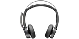 Poly Voyager Focus 2 - Headset - on-ear - Bluetooth - wireless - active noise cancelling - USB-C via Bluetooth adapter - black - Zoom Certified, Certified for Microsoft Teams