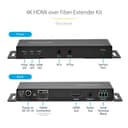 StarTech.com 4K HDMI over Fiber Extender Kit, 4K 60Hz up to 3300ft/1km (Single Mode) or 1000ft/300m (Multimode) LC Fiber Optic, HDR/HDCP, Audio/RS232/IR Extender, HDMI Video Extender