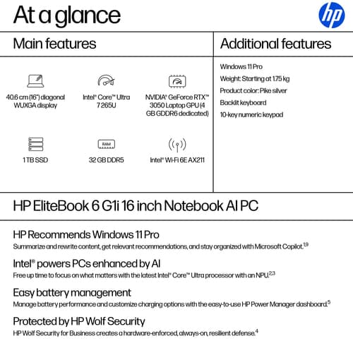 HP EB6G1I16 U7 265U 16 32GB/1T PC United Kingdom - UK English localization — view 5