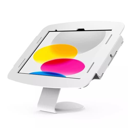 Compulocks iPad 10th-11th (A16) Gen Space Enclosure Core Counter Stand or Wall Mount White - Enclosure - for tablet - fixed 45 degree - metal - white - wall-mountable - for Apple 10.9-inch iPad Air Wi-Fi, Wi-Fi + Cellular
