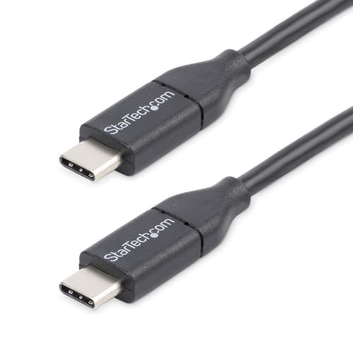 StarTech.com 0.5m USB C Cable - USB 2.0 - M/M - USB-C Charger Cable - USB 2.0 Type C Cable - Short USB C Cable (USB2CC50CM) - USB cable - 24 pin USB-C (M) to 24 pin USB-C (M) - USB 2.0 - 50 cm - black - for P/N: DKT30CHD