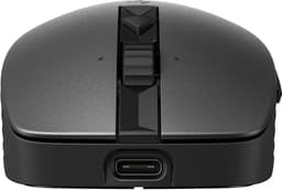 HP 715 - Mouse - multi-device, rechargeable - 7 buttons - wireless, wired - Bluetooth 3.0, 2.4 GHz - USB wireless receiver - black
