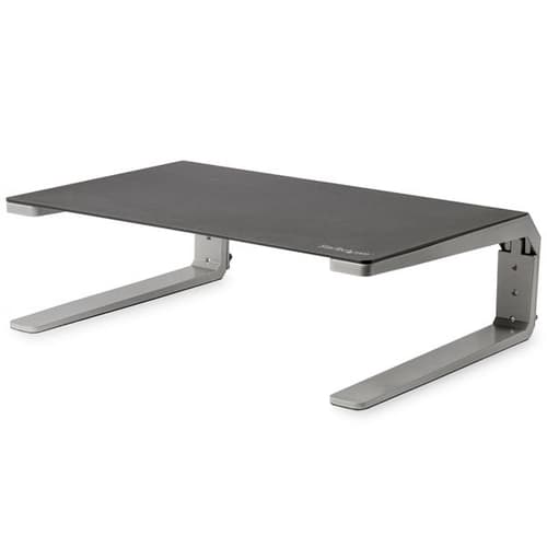 StarTech.com Monitor Riser Stand - For up to 32" Monitor - Height Adjustable - Computer Monitor Riser - Steel and Aluminum (MONSTND) - Stand - for Monitor - aluminium, steel - screen size: 32" - desktop