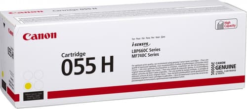 Canon 055 H - High capacity - yellow - original - toner cartridge - for Color imageCLASS MF743, imageCLASS LBP664, MF745, i-SENSYS MF742, MF744, Satera LBP662