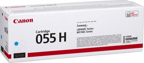 Canon 055 H - High capacity - cyan - original - toner cartridge - for imageCLASS LBP664, MF745, i-SENSYS LBP663, LBP664, MF742, MF744, MF746, Satera LBP662