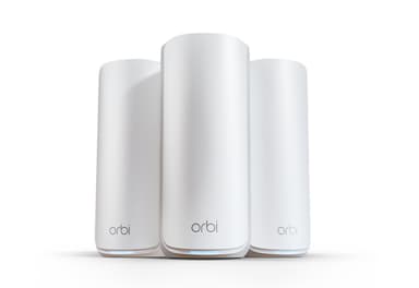 NETGEAR Orbi 870 Series RBE873 - Wi-Fi system - (router, 2 extenders) - up to 9,000 sq.ft - mesh 10GbE, 2.5GbE, Wi-Fi 7 Multi-Band