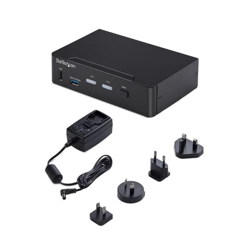 StarTech.com - KVM / audio / USB switch - 2 x KVM / audio / USB - 1 local user - desktop - TAA Compliant — view 8