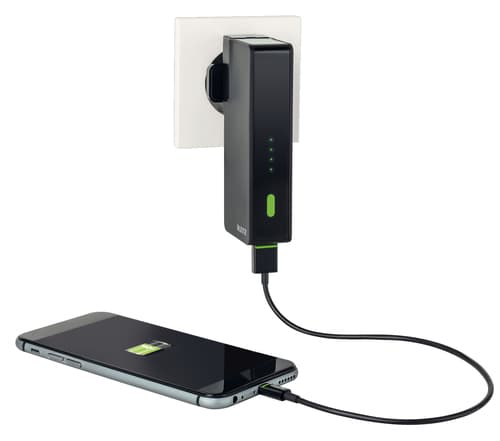 USBWALL CHARGER POW BANK 3000MAH BK — view 5