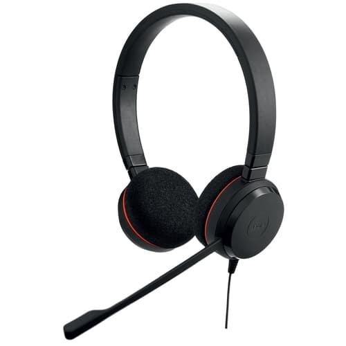 Jabra Evolve 20 MS stereo - Headset - on-ear - wired - USB-C, USB-A - noise isolating - Certified for Microsoft Teams