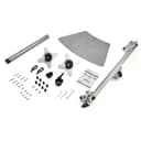 StarTech.com Dual Monitor Stand, Ergonomic Free Standing Dual Monitor Desktop Stand for two 24" VESA Mount Displays, Synchronized Height Adjustable, Double Monitor Pole Mount, Silver