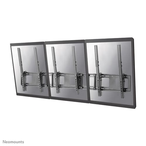 Neomounts NS-WMB300P - Bracket - for 3 LCD displays - black - screen size: 40"-52" - wall-mountable — view 1