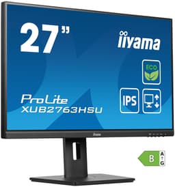 iiyama ProLite XUB2763HSU-B1 - LED monitor - 27" - 1920 x 1080 Full HD (1080p) @ 100 Hz - IPS - 250 cd/m� - 1300:1 - 3 ms - HDMI, DisplayPort - speakers - black, matte