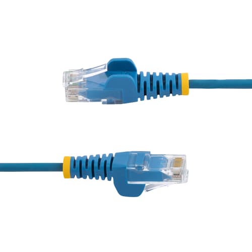 StarTech.com - Patch cable - RJ-45 (M) to RJ-45 (M) - 3.6 mm - UTP - CAT 5/5e/6 - IEEE 802.3bt - halogen-free, snagless, straight - blue — view 4