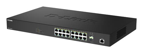 D-Link DMS 1250-18P - Switch - L2+ - smart - 16 x 10/100/1000/2.5G (PoE+) + 2 x 10 Gigabit SFP+ - desktop - PoE+ (370 W) — view 4