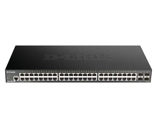 D-Link DGS 1250-52X - Switch - L3 Lite - smart - 48 x 10/100/1000 + 4 x 10 Gigabit SFP+ - rack-mountable — view 1