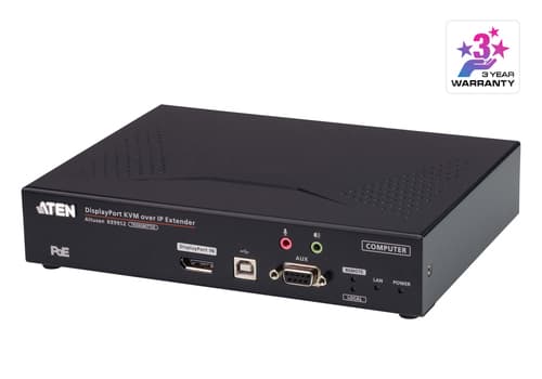 ALTUSEN KE9952T 4K DisplayPort Single Display KVM over IP Transmitter with PoE - KVM / audio / serial / USB extender - transmitter - USB - for P/N: CS1144DP4UN