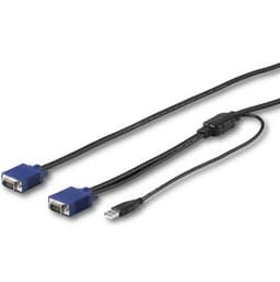 StarTech.com 10 ft. (3 m) USB KVM Cable for StarTech.com Rackmount Consoles - VGA and USB KVM Console Cable (RKCONSUV10) - Video / USB cable - mini-VGA (M) to USB, HD-15 (VGA) (M) - 3 m - for P/N: RKCONS1701, RKCONS1708K, RKCONS1716K, RKCONS17HD, RKCONS1908K, RKCONS1916K