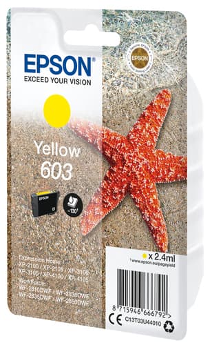 Epson Ink Cartridges, 603, Starfish, Singlepack, 1 x 2.4 ml Yellow, Standard — view 3