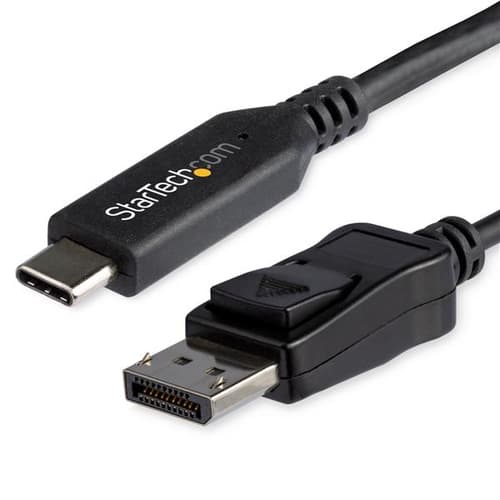 StarTech.com 6ft/1.8m USB C to DisplayPort 1.4 Cable, 4K/5K/8K USB Type-C to DP 1.4 Alt Mode Video Adapter Converter, HBR3/HDR/DSC, 8K 60Hz DP 1.4 Monitor Cable for USB-C and Thunderbolt 3 - 8K USB-C to DP Cable - External video adapter - USB-C - DisplayPort - black - for P/N: TB4CDOCK