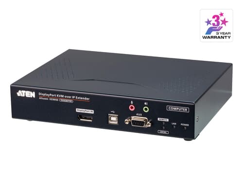 ALTUSEN KE9950T 4K DisplayPort Single Display KVM over IP Transmitter - KVM / audio / serial / USB extender - transmitter - USB - for P/N: CS1144DP4UN — view 1