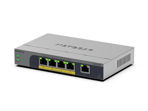NETGEAR Easy Smart GS105EP - Switch - L3 - smart - 1 x 10/100/1000 + 4 x 10/100/1000 (PoE+) - desktop, wall-mountable - PoE+ (63 W) — view 4