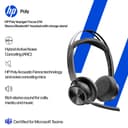 Poly Voyager Focus 2-M - Customer Special 1 - headset - on-ear - Bluetooth - wireless - active noise cancelling - USB-C via Bluetooth adapter - black - Certified for Microsoft Teams thumbnail 4