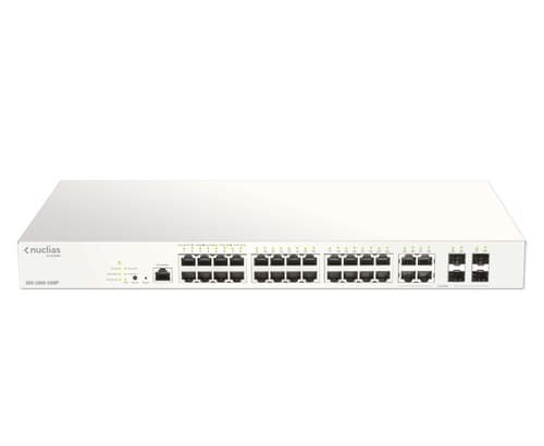 D-Link Nuclias Cloud-Managed DBS-2000-28MP - Switch - 24 x 10/100/1000 (PoE+) + 4 x combo SFP - PoE+ (370 W)