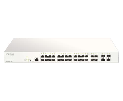 D-Link Nuclias Cloud-Managed DBS-2000-28P - Switch - 24 x 10/100/1000 (PoE+) + 4 x combo SFP - PoE+ (193 W)
