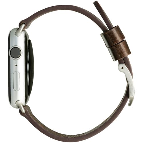 Bornholm-Watch Strap 44mm-DarkBrown/Slvr — view 4