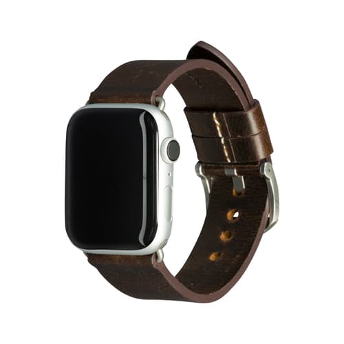 Bornholm-Watch Strap 44mm-DarkBrown/Slvr — view 6