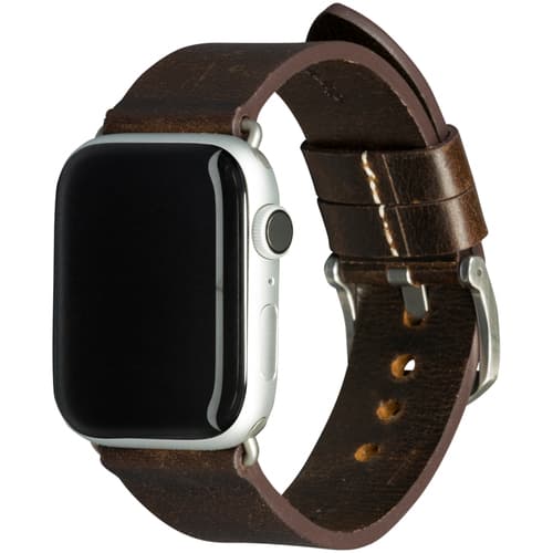 Bornholm-Watch Strap 44mm-DarkBrown/Slvr — view 5