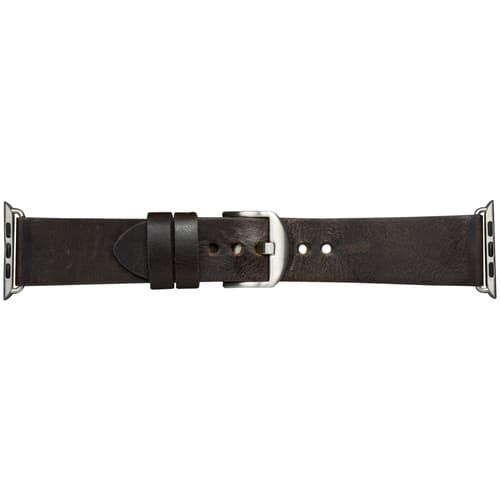 Bornholm-Watch Strap 44mm-DarkBrown/Slvr — view 1