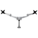 StarTech.com Desk Mount Dual Monitor Arm, Premium Articulating Monitor Arm, up to 27" VESA Mount Displays, Height Adjustable Monitor Mount, Rotating/Swivel/Tilt, Desk Clamp/Grommet, Silver thumbnail 3