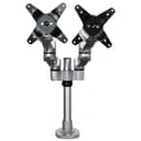 StarTech.com Desk Mount Dual Monitor Arm, Premium Articulating Monitor Arm, up to 27" VESA Mount Displays, Height Adjustable Monitor Mount, Rotating/Swivel/Tilt, Desk Clamp/Grommet, Silver thumbnail 1
