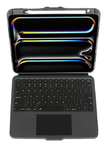Targus Versavu - Keyboard and folio case - with trackpad - backlit - wireless - Bluetooth 5.0 - QWERTY - UK - black — view 13