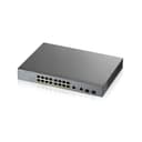 Zyxel GS1350-18HP - Switch - smart - 16 x 10/100/1000 (PoE+) + 2 x combo Gigabit Ethernet/Gigabit SFP - desktop, rack-mountable - PoE+ (250 W) thumbnail 3