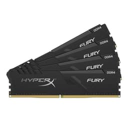 HyperX FURY - DDR4 - kit - 16 GB: 4 x 4 GB - DIMM 288-pin - 3000 MHz / PC4-24000 - CL15 - 1.35 V - unbuffered - non-ECC - black