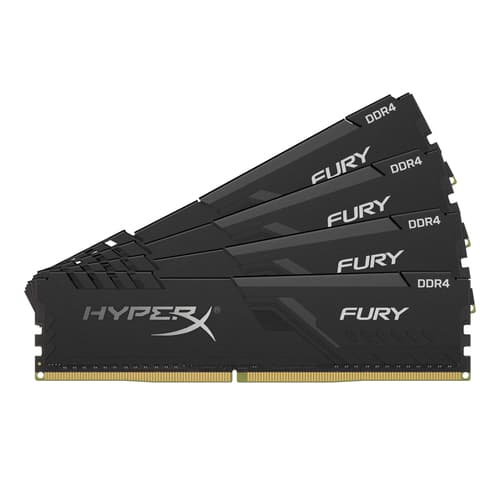 HyperX FURY - DDR4 - kit - 16 GB: 4 x 4 GB - DIMM 288-pin - 3000 MHz / PC4-24000 - CL15 - 1.35 V - unbuffered - non-ECC - black