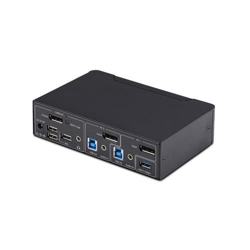 StarTech.com - KVM / audio / USB switch - 2 x KVM / audio / USB - 1 local user - desktop - TAA Compliant — view 3