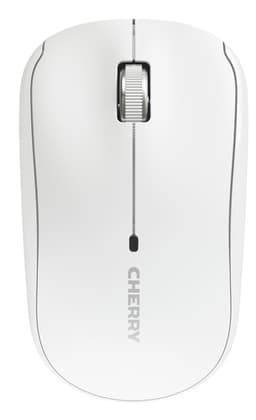 CHERRY MW 2200 - Mouse - ergonomic - right and left-handed - optical - 3 buttons - wireless - 2.4 GHz - USB wireless receiver - white