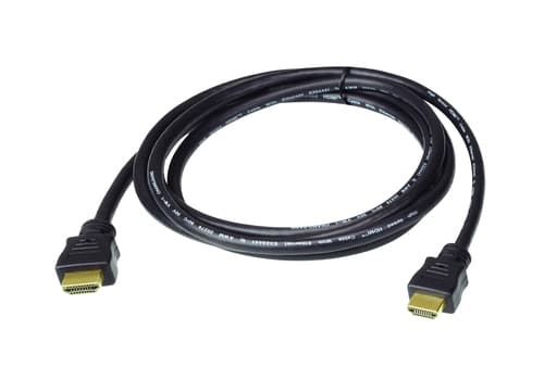 ATEN 2L-7D01H - HDMI cable with Ethernet - HDMI male to HDMI male - 1 m - shielded - black - 4K support - for ATEN VM5404HA, VM5808HA, VanCryst VM0808HA, VM5404H, VM6404HB, VM6809H, VS0801H