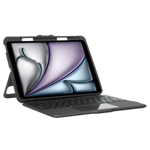Targus Versavu - Keyboard and folio case - with trackpad - backlit - wireless - Bluetooth 5.0 - QWERTZ - German - black — view 4