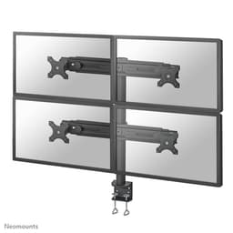 Neomounts FPMA-D700D4 - Mounting kit - full-motion - for 4 LCD displays - black - screen size: 19"-30" - clamp mountable, desk-mountable