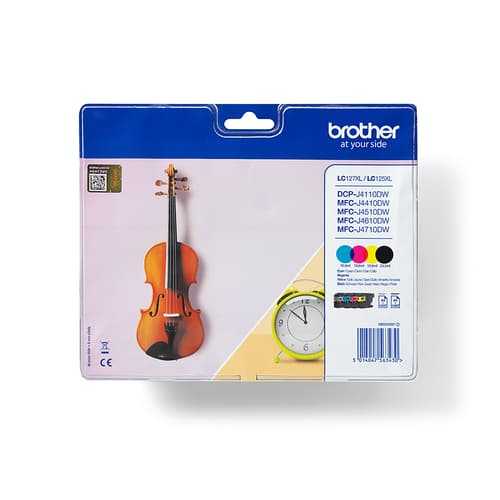 Brother LC127XL Value Pack - 4-pack - high capacity - black, yellow, cyan, magenta - original - blister - ink cartridge - for Brother DCP-J4110DW, MFC-J4410DW, MFC-J4510DW, MFC-J4610DW, MFC-J4710DW — view 1