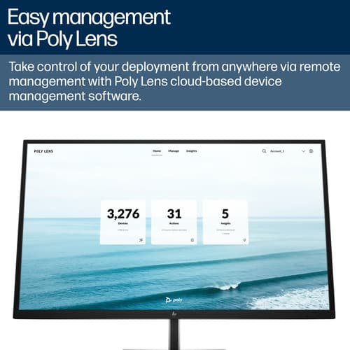 Poly Studio V52 - Without power cord - USB video bar - white - TAA Compliant — view 6